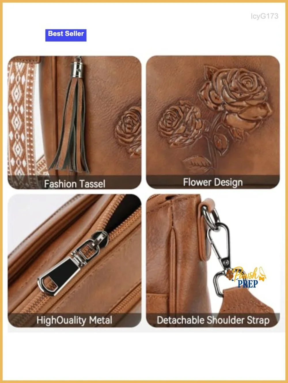 Trendy Embossed Hobo Crossbody Bag Vegan Leather Lightweight Purse
